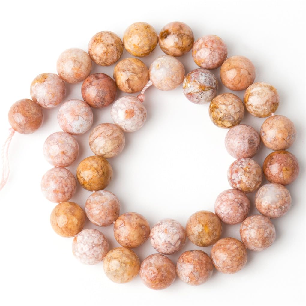Perles de calcédoine naturelle ronde lisse de qualité supérieure Hamthuit 15"