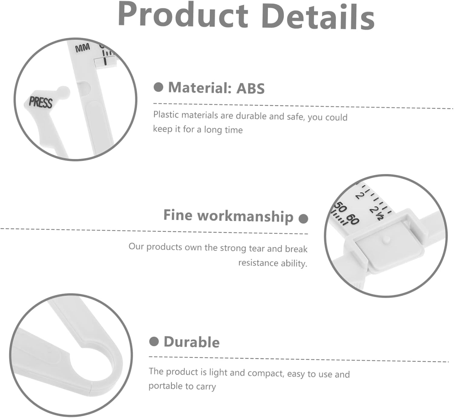 Didiseaon 2Pcs Handheld Caliper Measurement Device with Scale for Accurate Measurement Tool for Men and Women