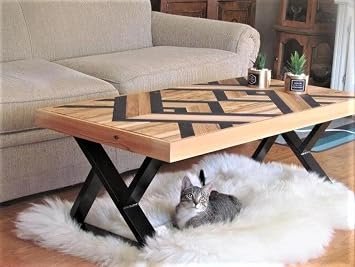 16 High Coffee Table Legs, Metal Desk Legs Black Industrial Modern Bench Chair Base,Triangle Shape Set of 2 (15.7 H x 17.7 W)