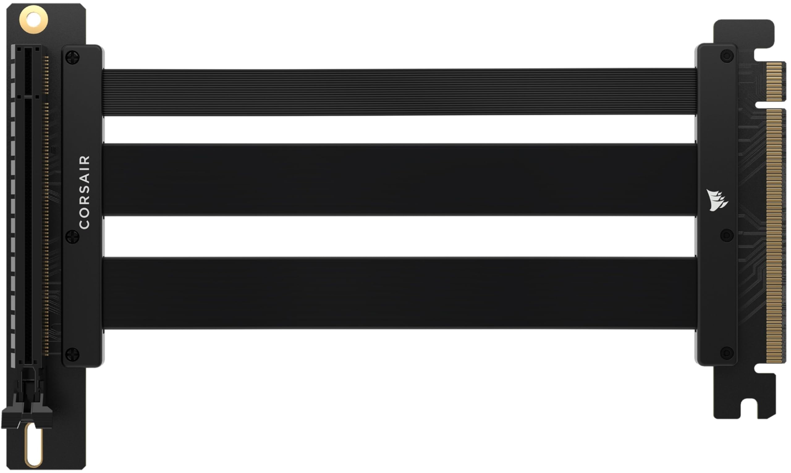 Corsair Premium PCIe 5.0 x16 175mm Riser-Kabel – Schwarz | Ultraflexibles, Langlebig