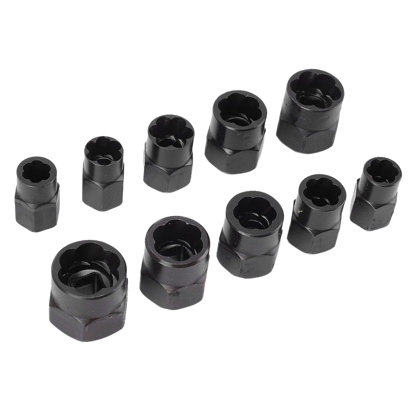 Juego de extractores de pernos 10PCS Acero 40CR |para tuercas oxidadas peladas