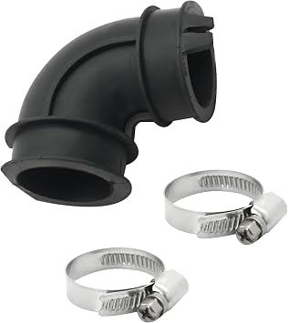 WD24X33918 Dishwasher Circulation Pump To Sump Elbow Hose with Two Clamps