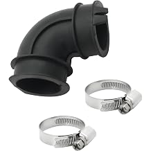 WD24X33918 Dishwasher Circulation Pump To Sump Elbow Hose Kit Includes Two Clamps Fits for GE Dishwashers Replace Part Number WD19X25460, WD19X25700 etc