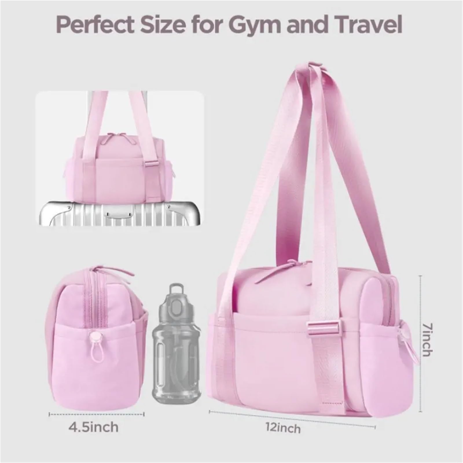 Sporttasche Polyester Versatile Shoulder Bag with Dry Wet Separation for Convenient Storage Sports Fitness Bag Black(Blue)