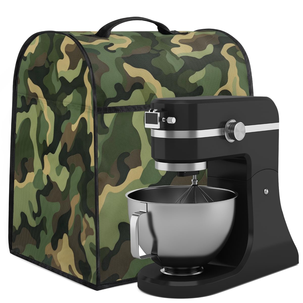 Coffee Maker Cover Camouflage Abstract Printing Kitchen Appliance Covers Small Appliance Covers Blender Cover Juicer Cover Dust Covers for Kitchen Appliances with Top Handle and Pockets,Washable,C465