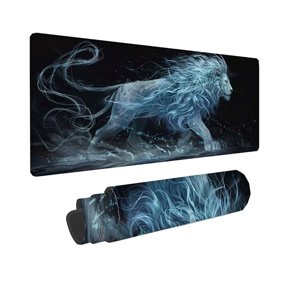 Tappetino per Mouse Gaming XXL 1200x600x3mm – Ufficio Mousepad Grande – Migliora la Velocità e la Precisione Tenuta Stabile Sottomano per Ufficio e Casa Accessori Scrivania – Animale Leone LMDT3514