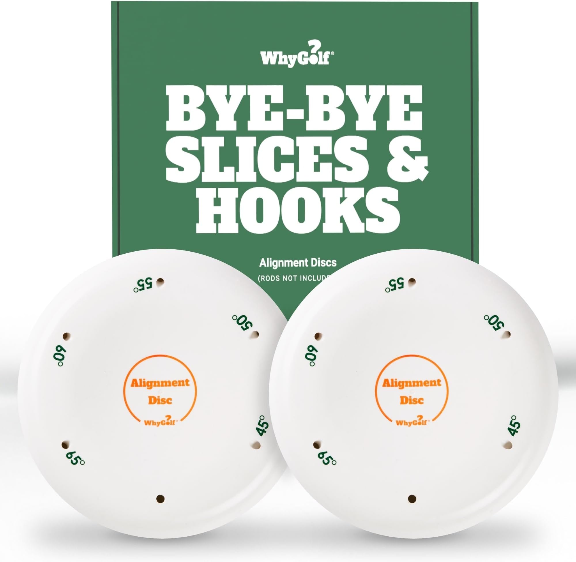 WHYGOLF Alignment Discs | Quickly Adjust Golf Alignment Stick Angles. Versatile Options Make This Golf Training aid prefered by Golf Swing Trainers That Need a Versatile Golf Swing Plane Trainer