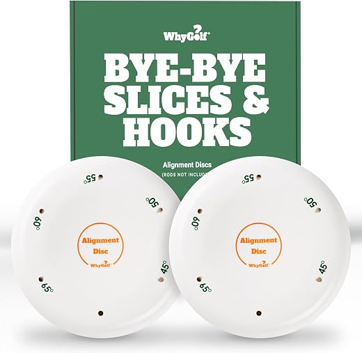 WHYGOLF Alignment Discs & Padded Rods Golf Training Aid