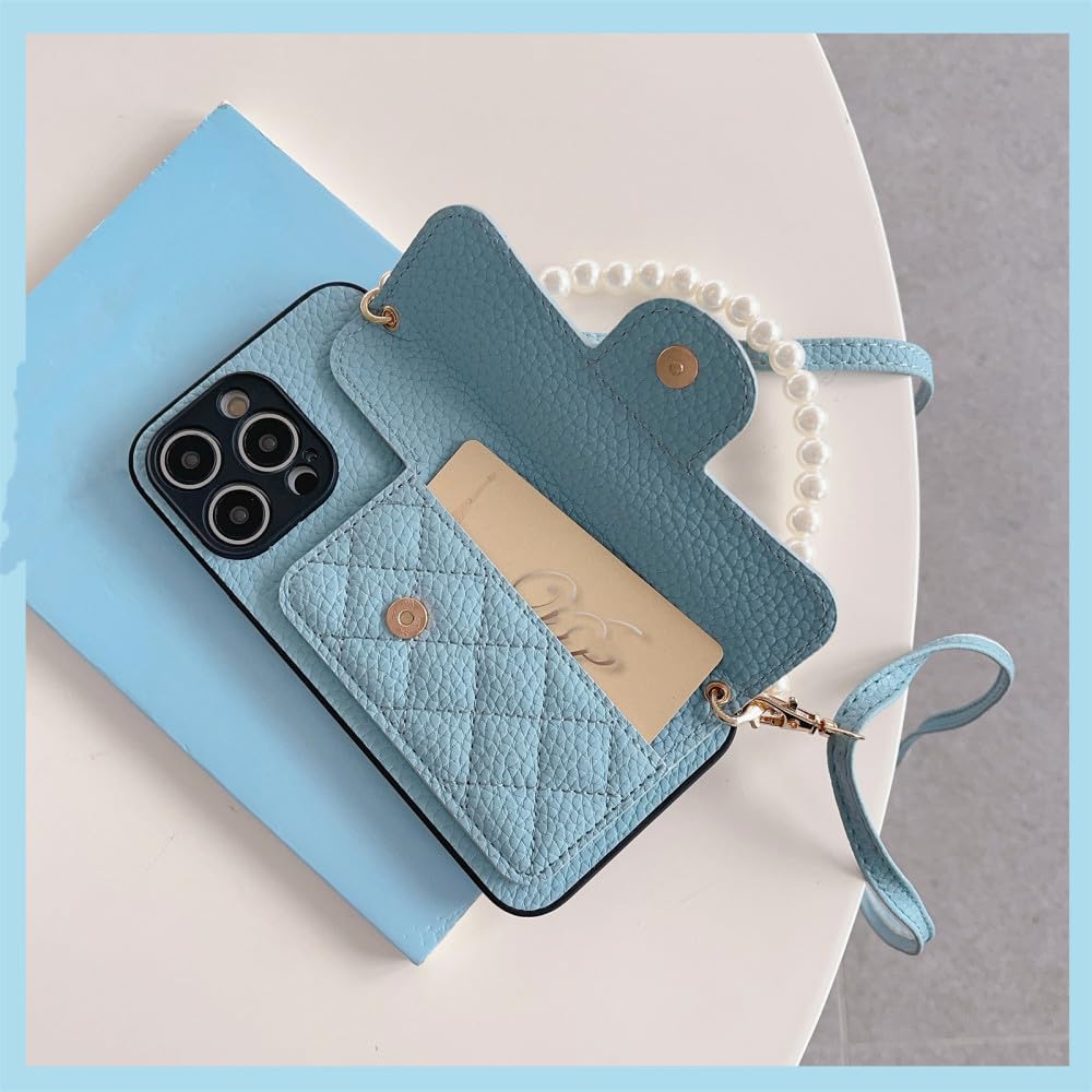 Amazon.com: WMVOX Crossbody Pearl Wristband Phone Case for iPhone