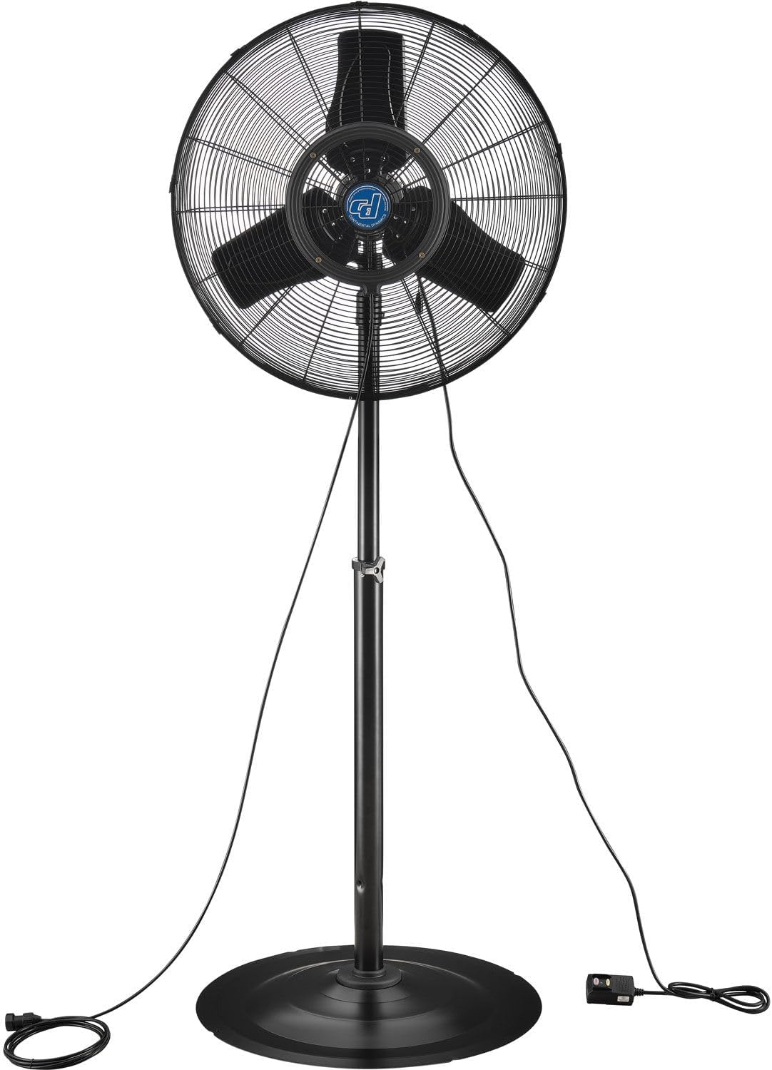 Continental Dynamics 24" Pedestal Misting Fan, Outdoor Rated, Oscillating, 7435 CFM, 1/7 HP