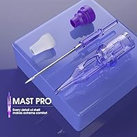 Vista 5 de Mast Tattoo 50Pcs Pro Tattoo Cartridge Needles Assorted Mixed Size Round Liner Shader Magnum 3RL 7RL 7RS 9RM 9M with Membrane Disposable Tattoo