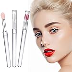 ELESDA Lip Brush, Silicone Lip Applicator Reusable 3PCS Lip Mask Applicator, Silicone Retractable Lip Gloss Balm Applicator Eyeshadow Lip Scrub Brush Applicators Disposable