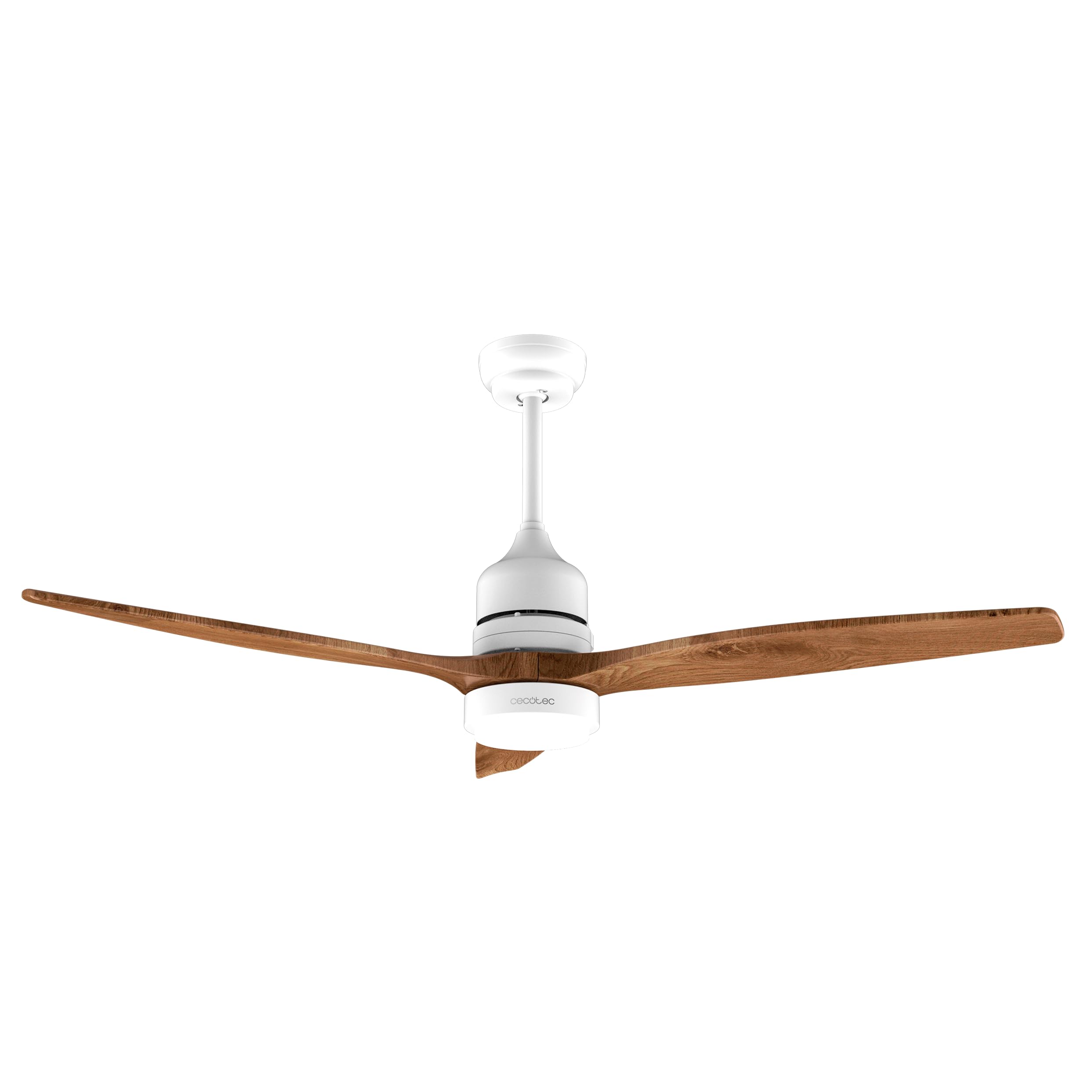 Cecotec - Ventilatori da Soffitto EnergySilence Aero 5275 White&BlackWood - 40 W, Diametro 132 cm, Lampada a LED, Telecomando, Timer 8 Ore, 6 Velocità, Estate/Inverno, Altezza Regolabile
