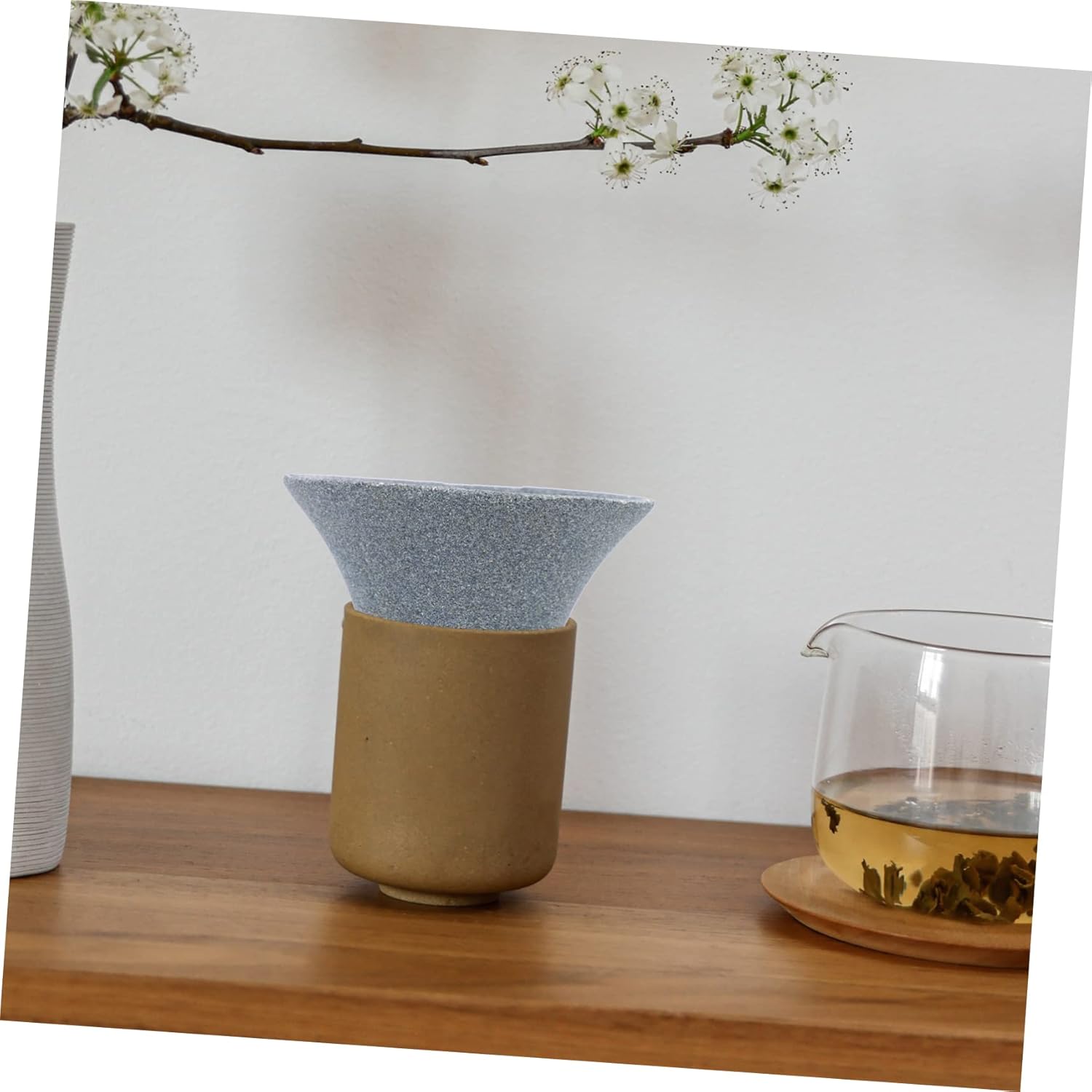 STOBAZA 2pcs Ceramic Tea Strainer Single Cup Coffee Filter Mesh Tea Strainer Household Accessory