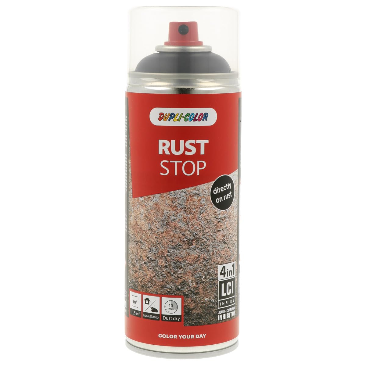 DUPLI-COLOR RUST STOP RAL 9005 Tiefschwarz seidenmatt 400 ml - Sprühfarbe
