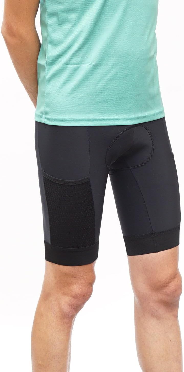 The Black Bibs | Ultimate Adventure Shorts for Men | Black | L