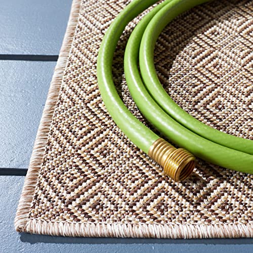 SAFAVIEH Washable Rug Outdoor Hampton Collection - 4' x 6', Brown, Non-Shedding & Easy to Clean, Ideal for Patio, Backyard, Mudroom (HTN230T) by SAFAVIEH - Image 3