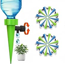 12 Pack Self Watering Spikes for Plant, Automatic Plant Waterer Dripper for Garden Planter Indoor & Outdoor Vacation Adjustable Drip Irrigation Kit