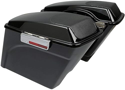 Miniatura 4 de TCMT Alforjas extendidas de 5 pulgadas con tapas de altavoz de 5 x 7 pulgadas para modelos Harley Touring CVO Road Glide Road King Street Glide
