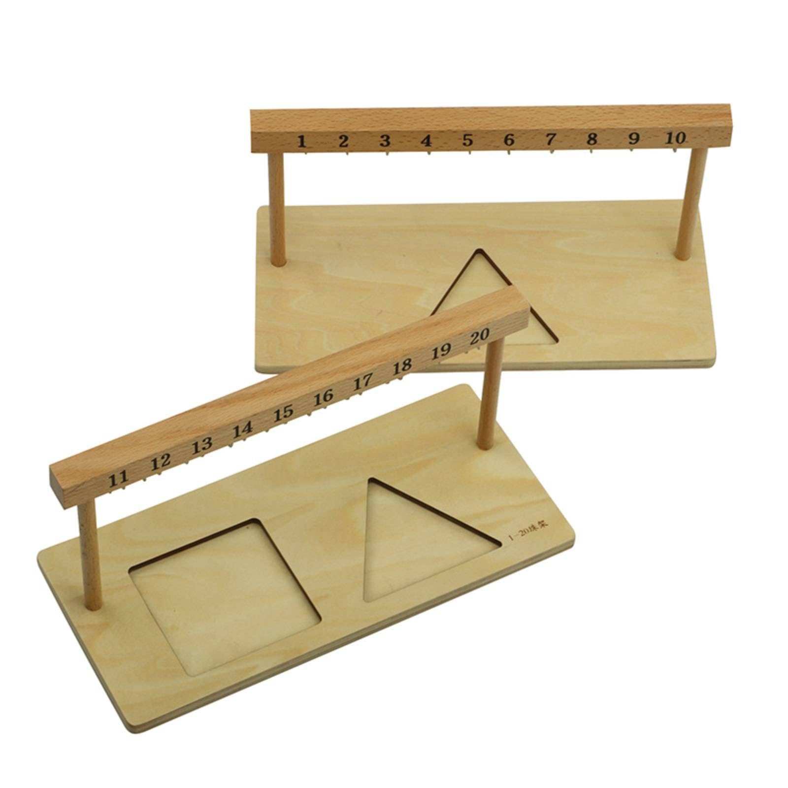2 Pièces Boulier en Bois avec Encastrements d'apprentissage Boulier Pédagogique Interactif pour Tout-Petits