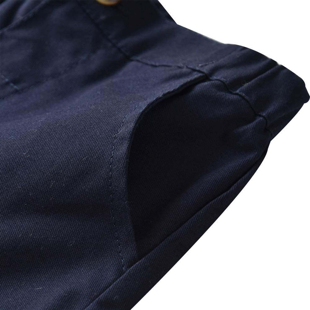 amropi Bebé Niños Conjunto de Pantalones Cortos Rayas Camisas y Pantalones Cortos Verano Conjuntos de Ropa para 0 a 6 años