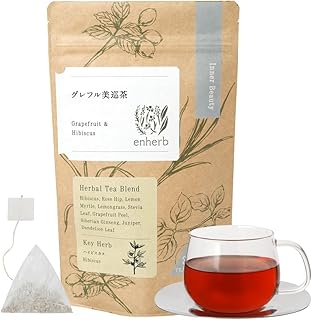 Amazon | enherb ハーブティー「すっきりキュッと グレフル美巡茶」×30個 ノンカフェイン ティーバッグ | エンハーブ | ハーブティー 通販