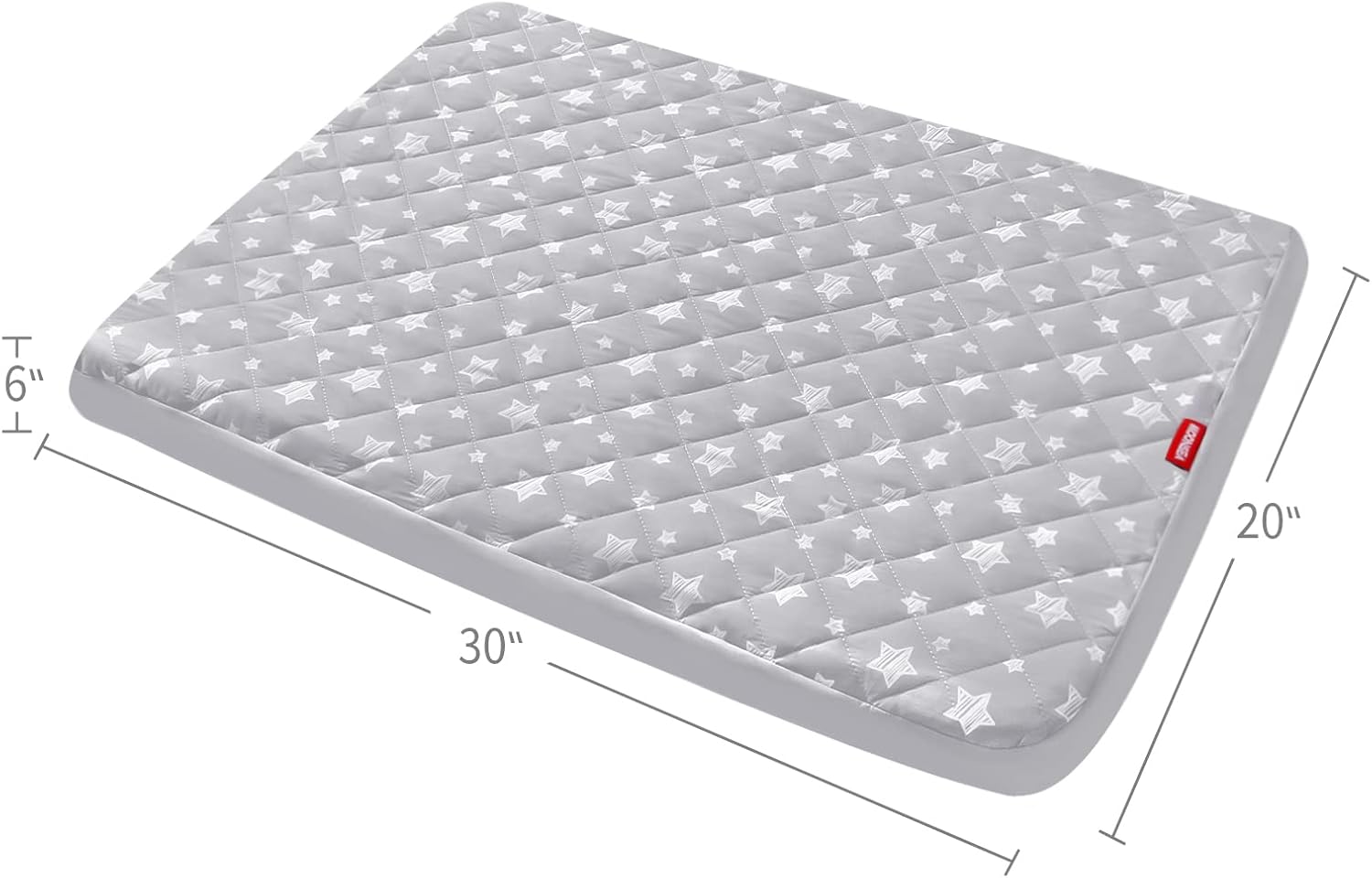 Moonsea Waterproof Dog Bed Covers Replacement Washable Easy to Clean Cover Only, Dog Pillow Cover Quilted, Pet Bed Cover Lovely Grey Star Print, Puppy Bed Cover 30x20 Inches, for Dog/Cat : Pet Supplies