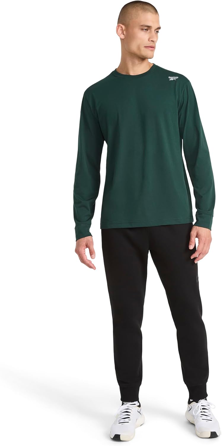 Mens Volt Long Sleeve Crewneck T-Shirt, Standard Fit, Lightweight Cotton-Poly Jersey Fabric - Image 3