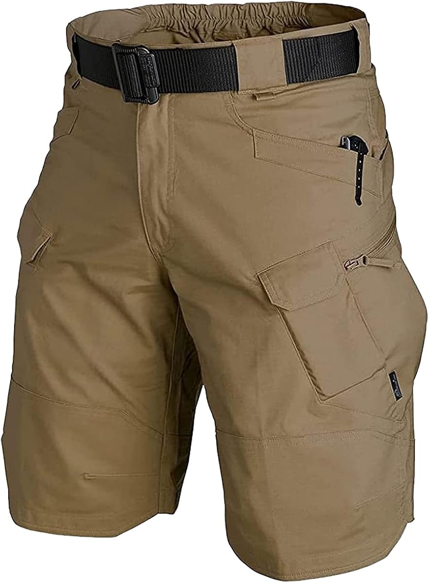YAXHWIV Mens Tactical Shorts 11" Waterproof Hiking Fishing Breathable Quick Dry Cargo Short Shorts(Belt not Included) : Sports & Outdoors