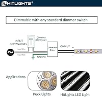 Vista 5 de Controlador de luces LED regulables, transformador 110 V CA-12 V / 24 V CC, alimentación de baja tensión, compatible con Lutron y Leviton, cocinas