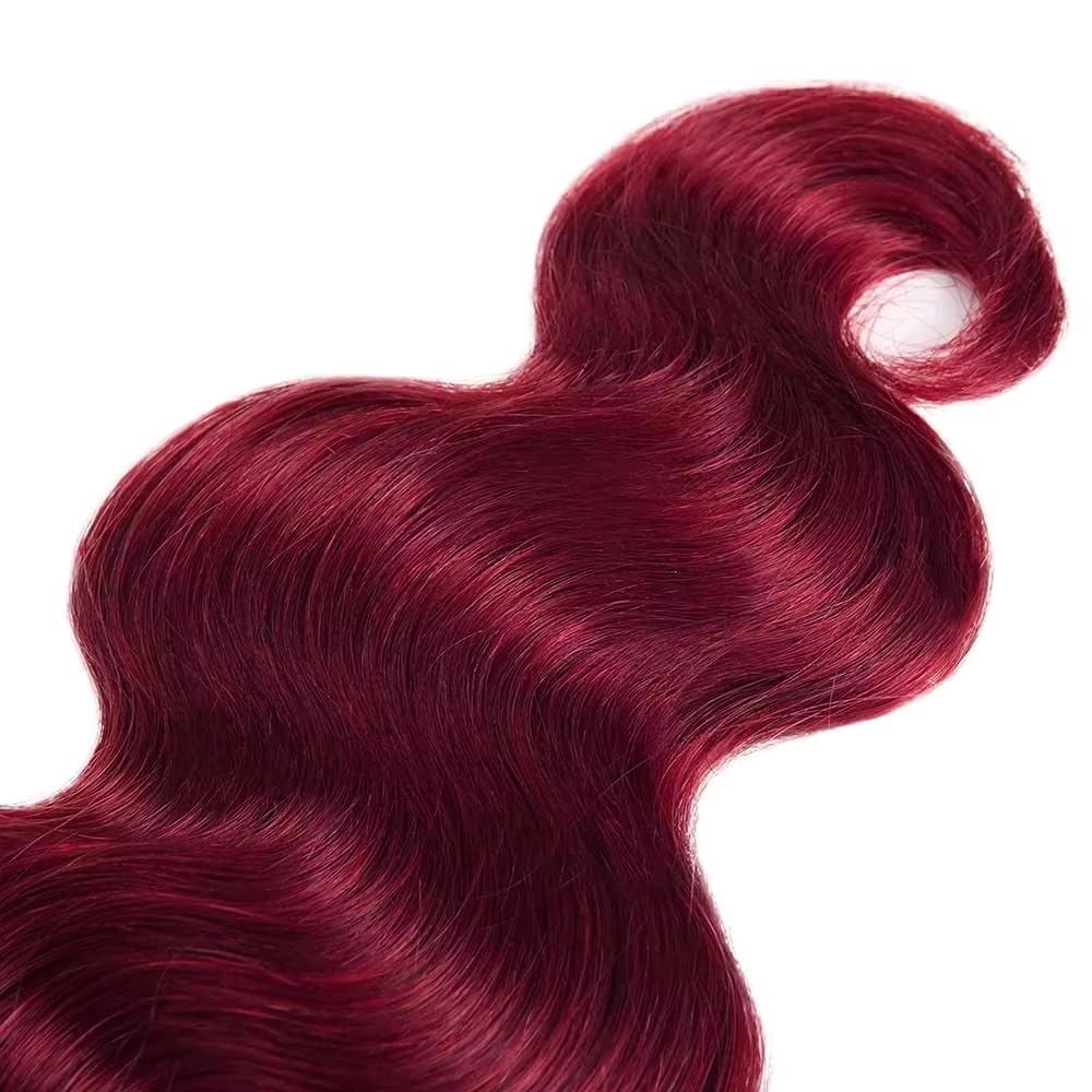 150g Burgundy Bundles 99J Human Hair Bundles 14 16 18 inch Red Body Wave Bundle Burgundy Body Wave Bundle