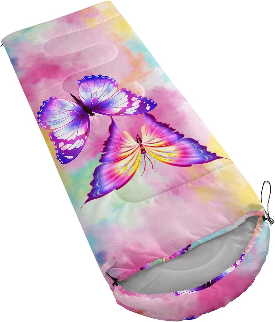 CVHOUSE Butterfly Camping Sleeping Bags,3 Season Warm & Cool Weather,Lightweight,Waterproof Sleeping Bags for Adults & Kids,Traveling,and Outdoors,Camping Gear Equipment,31x90inch