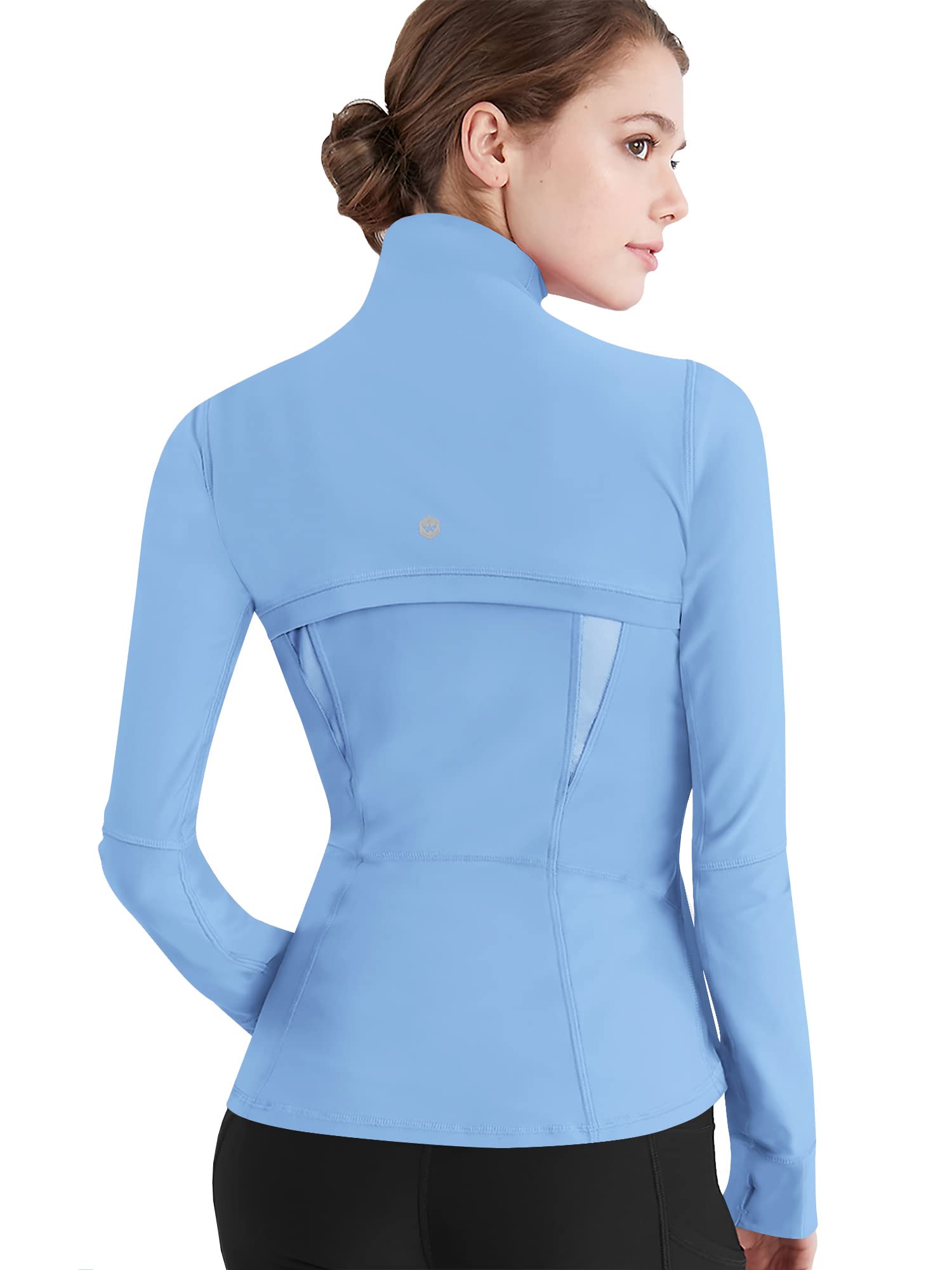 Lock and LoveWomen's Full Zip-up Yoga Workout Running Track Jacket with Thumb Holes