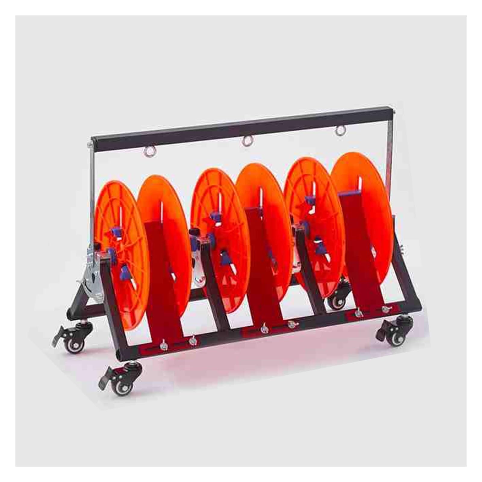 Portacarretes de alambre portátil con 3 varillas dispensadoras para cables