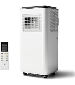 8000 BTU Portable Air Conditioners, 3-in-1 Portable AC Unit with Remote Control, Cool, Dehumidifier & Fan Modes for Rooms up to 350 sq.ft, Sleep Mode, 24-Hour Timer & Window Kit