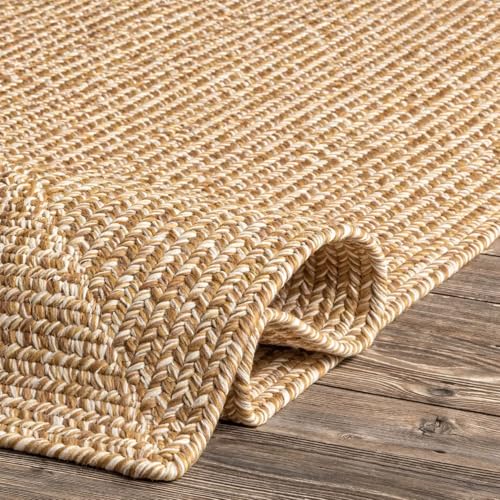 Image of Premium Hand Braided Cotton Rectangular Carpet 4X6 Feet | Soft & Durable Floor Rug for Living Room, Bedroom & Kids Room | Anti-Slip, Washable & Eco-Friendly Color -Beige Mix