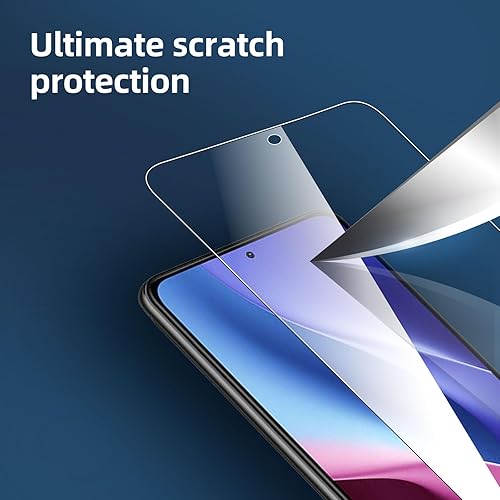 Miniatura 5 de NEW'C Paquete de 3 Diseñado para Xiaomi Redmi K40, K40 Pro, K40 Pro + protector de pantalla de vidrio templado, sin burbujas, ultra resistente