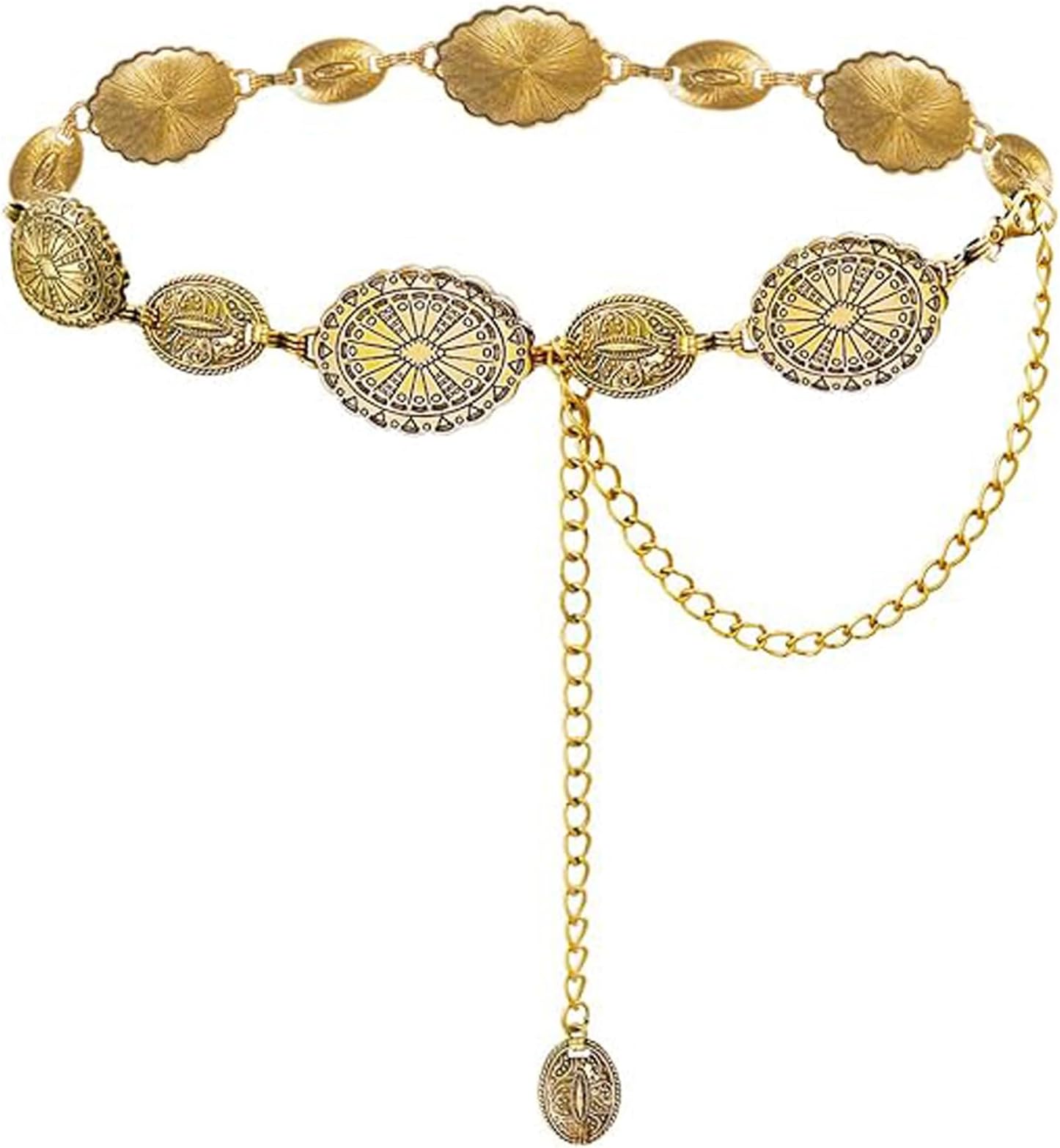 – Metal Waist Chain Belt Bohemian Style Gold Belt Chain Adjustable Design Women'S Accessories Smooth And Burr-Free for Mother Daughter Sister Girlfriend Wife Friend