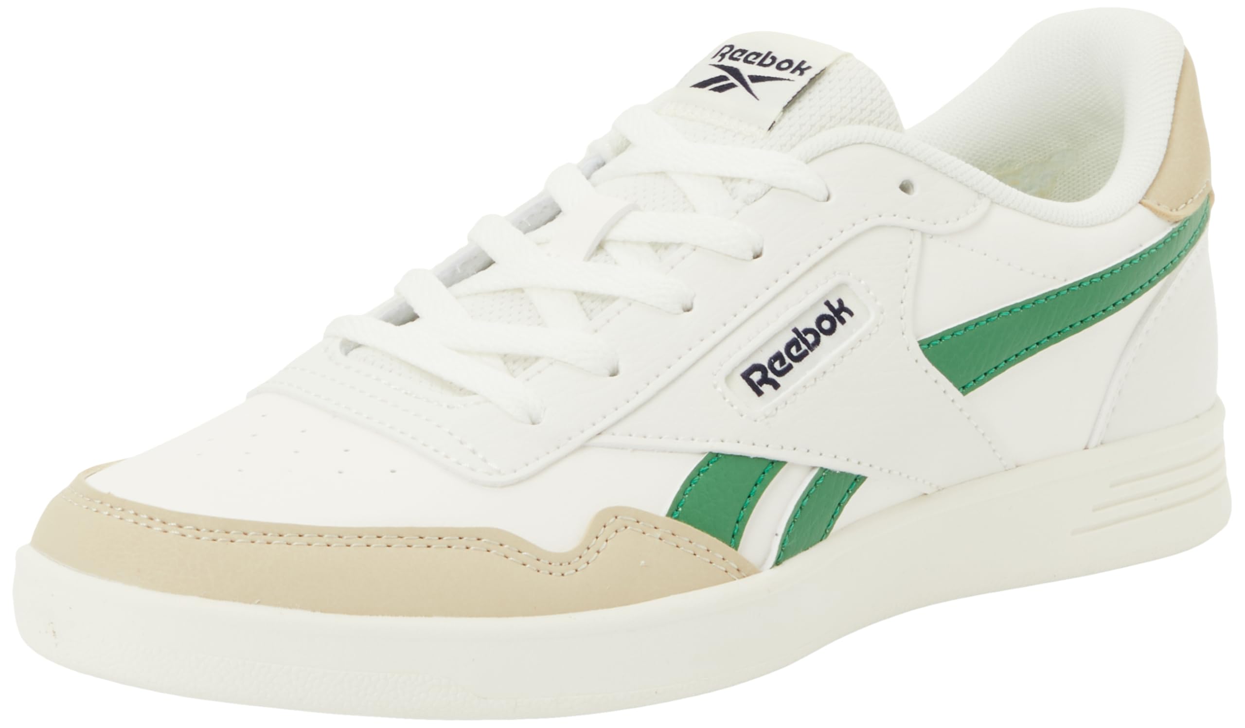 Reebok Unisex Kids Court Advance Sneaker, Chalk Classic Beige Glengreen, 6.5 UK