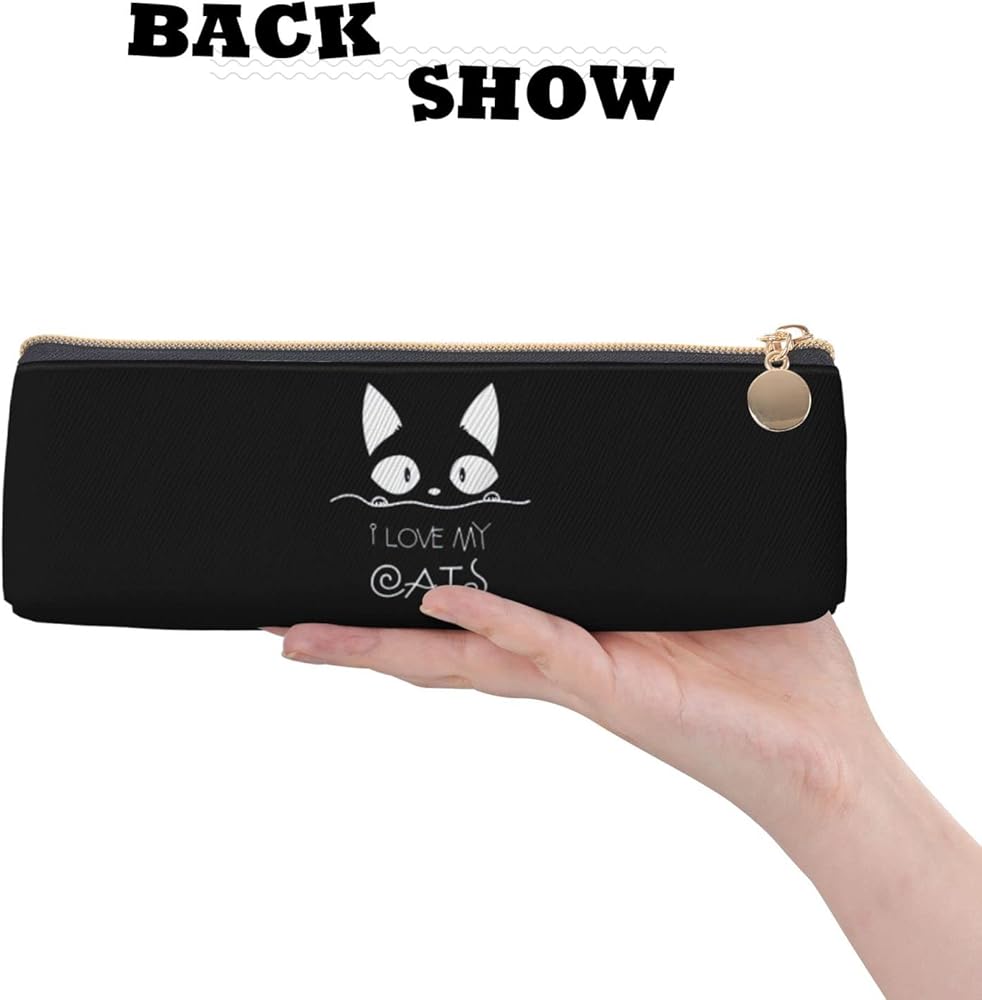 Amazon.co.jp: おもしろ猫顔 黒ニャンコ ネコ ふでばこ おしゃれ 筆箱