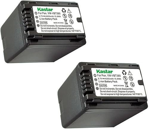 Vista 6 de Kastar Batería de repuesto VW-VBT380 para Panasonic HC-V550K, HC-V620M, HC-V710, HC-V720, HC-V720M, HC-V720GK, HC-V720MGK, HC-V720K, HC-V750