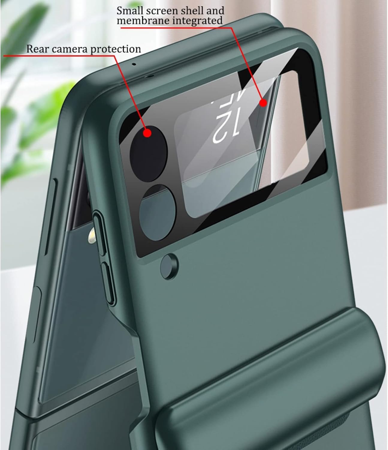 Ultra-thin Magnetic Folding Screen Phone Case For Samsung Galaxy Z Flip 3, Personalized All-inclusive Phone Protective Cover For Flip3