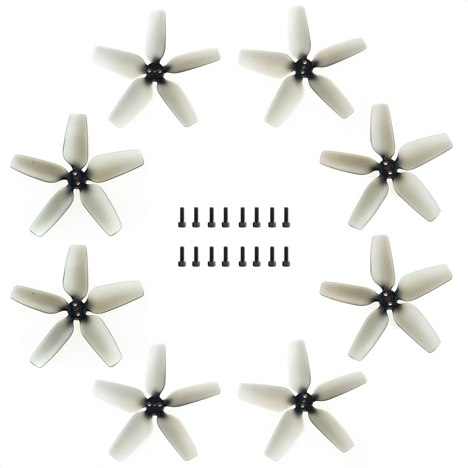 DJI Avata Drone Propellers Replacement for DJI Avata Drone Accessories w/Screws (Smoke Gray, 8 Pcs - 4 CW + 4 CCW)