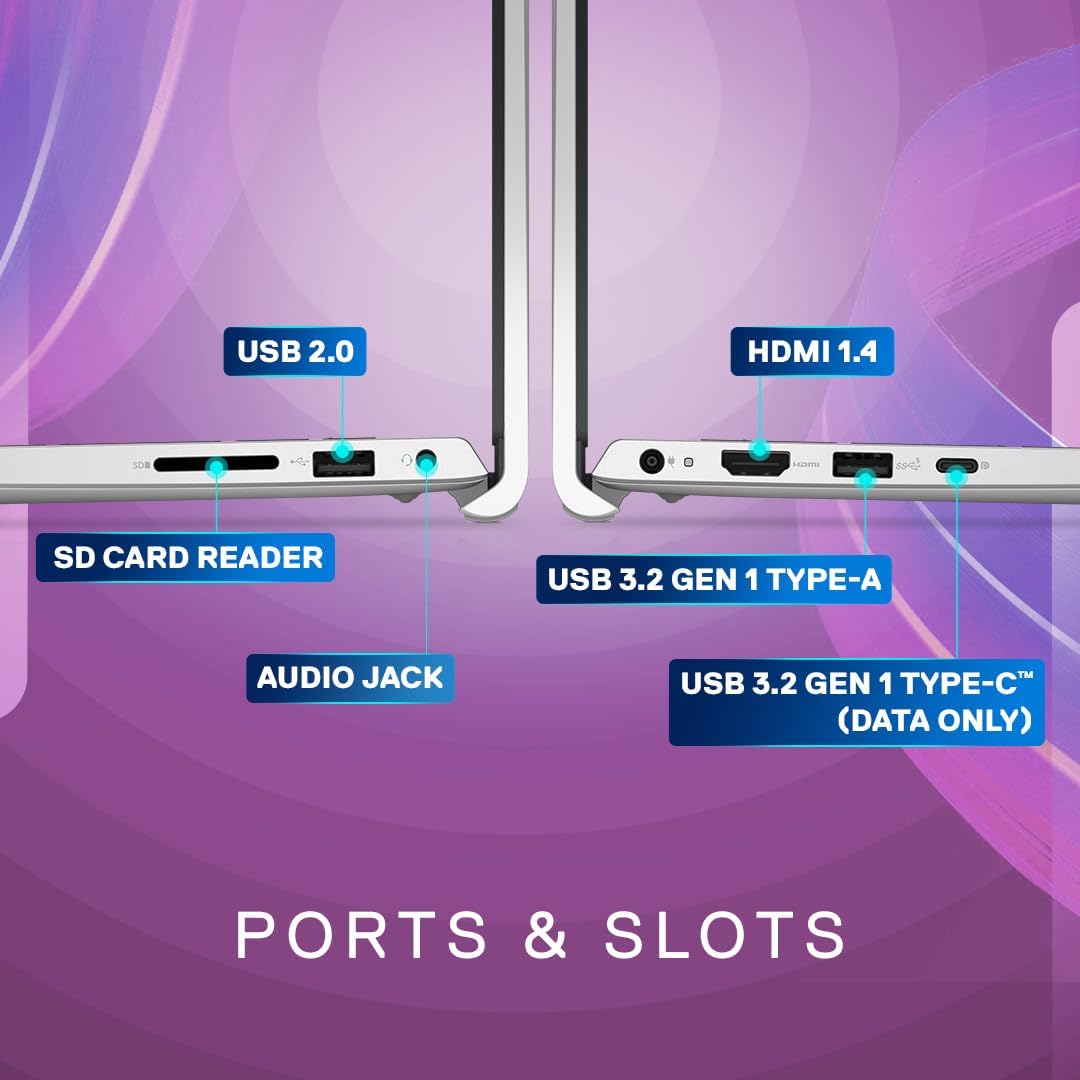 Dell 15 Thin & Light Laptop, 13th Generation Intel Core i3-1305U Processor, 8GB DDR4 + 512GB SSD, 15.6" (39.62cm) FHD 120Hz 250 nits Display, Windows 11 + MSO'21, 12 Month... - Image 9