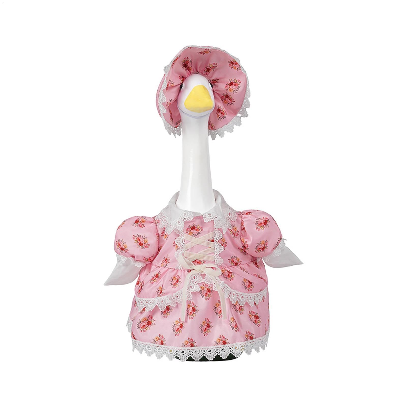 Tenue d'oie en dentelle florale pour sublimer vos statues de porche
