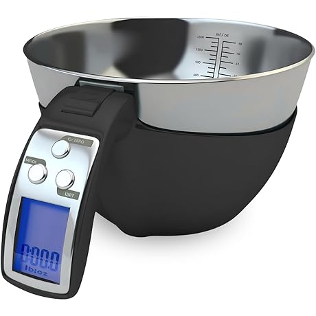Digital Kitchen Food Scale with Bowl for Bakers