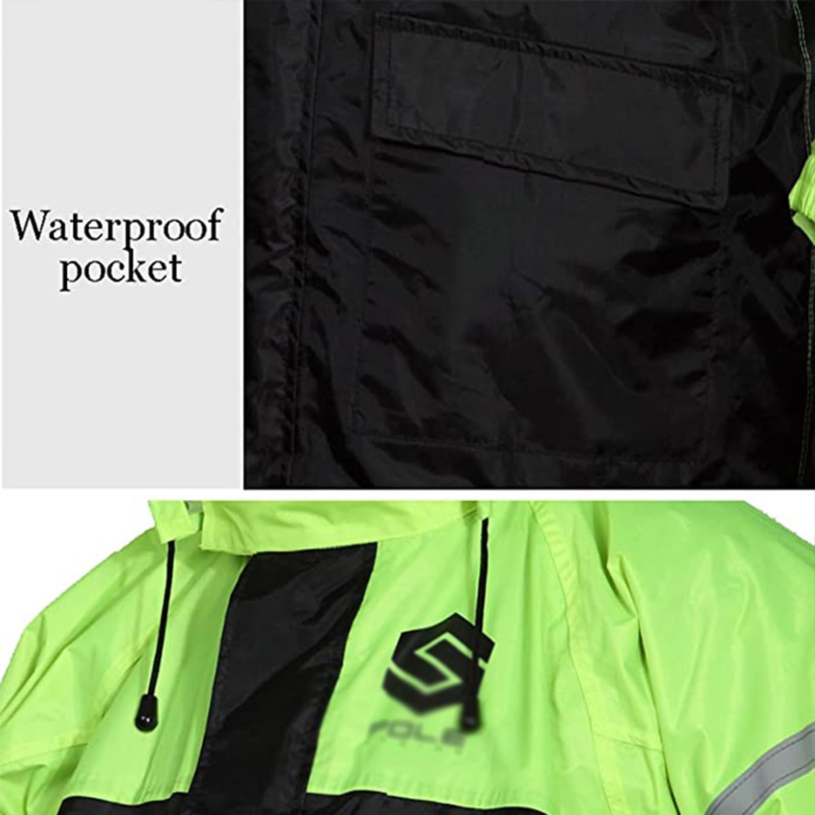 Giacca Antipioggia A Poncho Tuta Antipioggia Impermeabile Unisex per attività All'aperto, Uomo Donna Giacca da Pioggia E Pantaloni da Ciclismo(XL)
