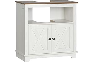 Kleankin Farmhouse Pedestal Under Sink Storage Cabinet