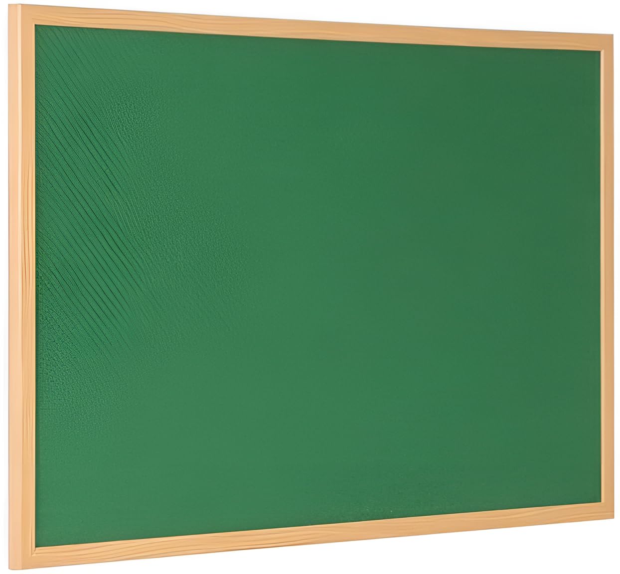 Indigo® Green Fabric Notice Board with Pine Frame – 60x40cm Cork Bulletin Board for Home, Office & School Use