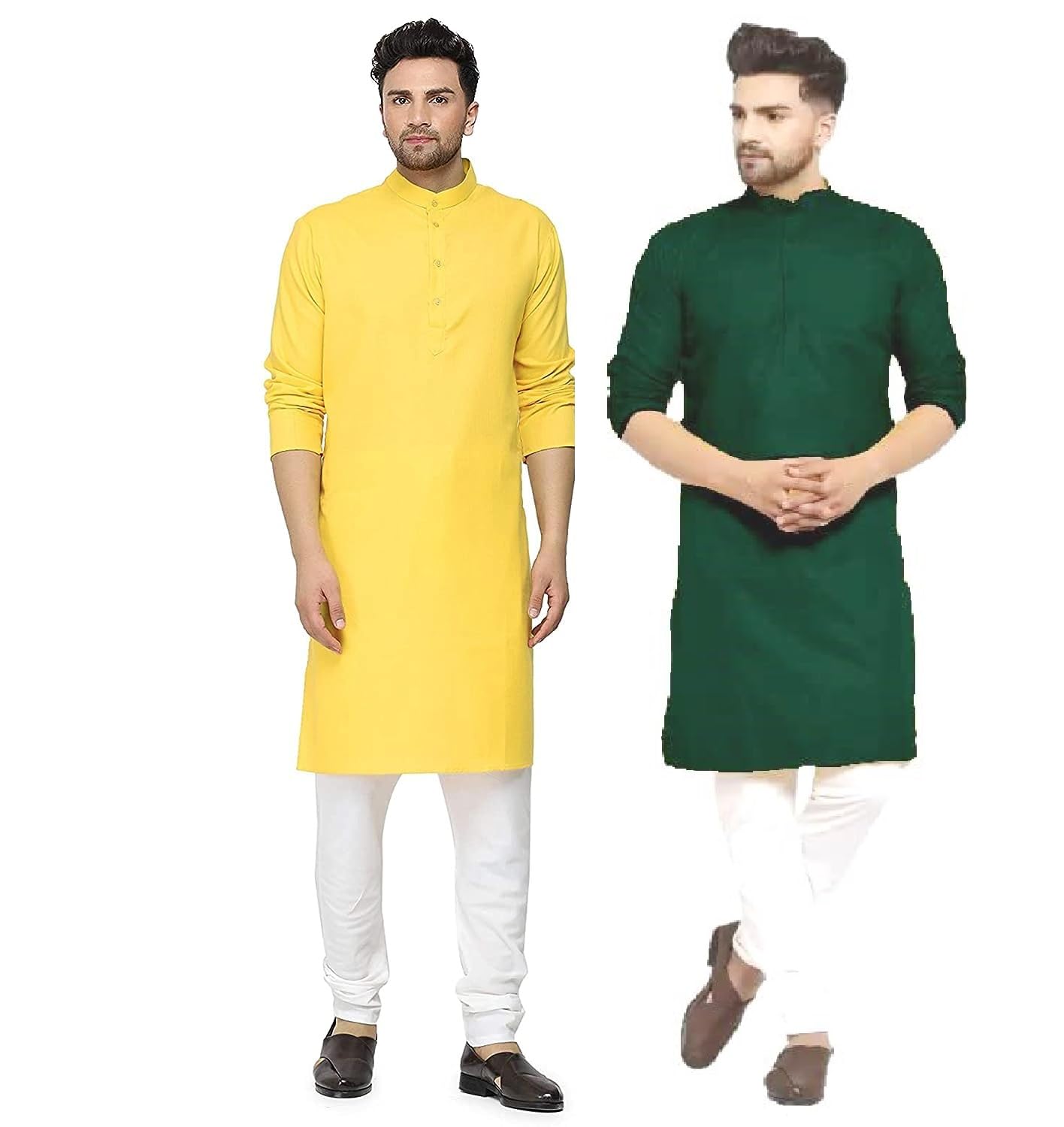 golazo Men's Cotton Kurta Pyjama Set Combo - Pack of 2 | Traditional Ethnic Wear for Festivals & Celebrations-picture-40